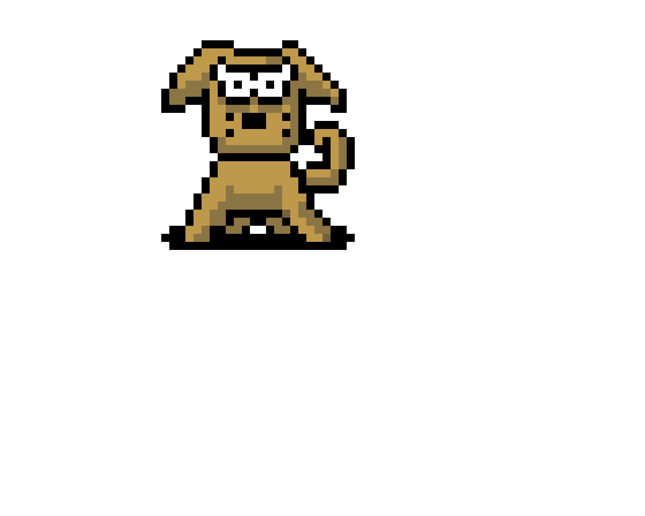 Runaway dog in battle sprite earthbound pixel art