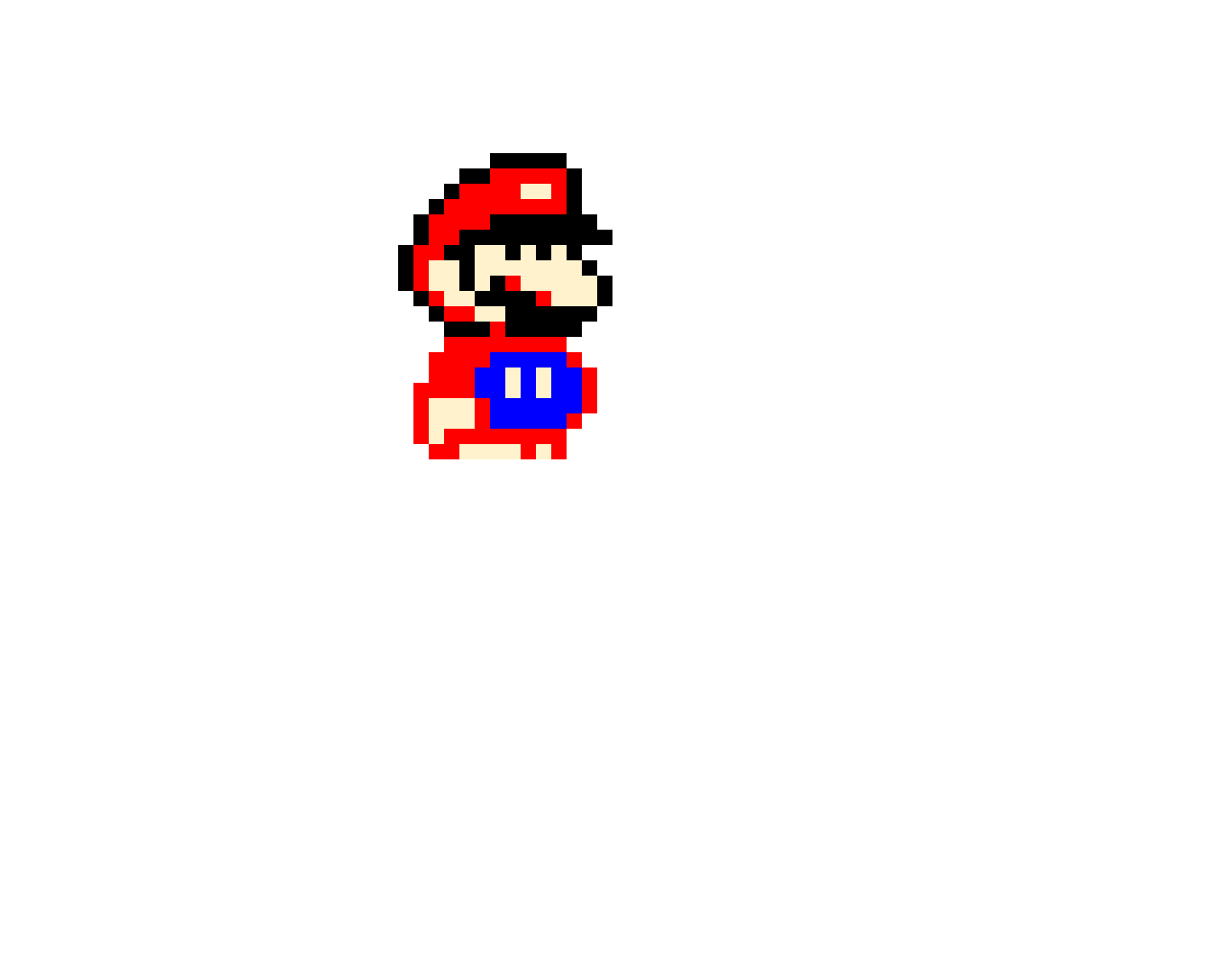 Mario from super mario world for nes pixel art