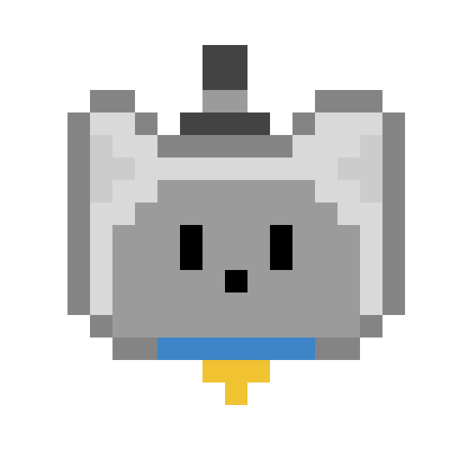Top hat cat pixel art