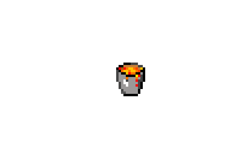 Minecraft lava bucket pixel art