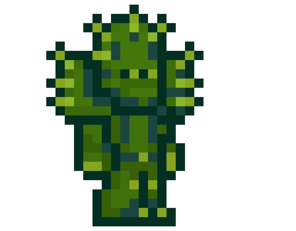 Terraria cactus armour pixel art