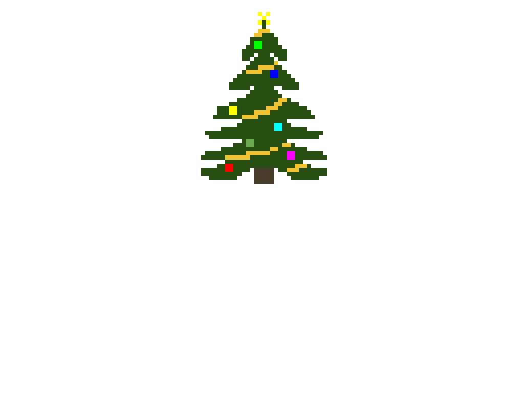 Christmas tree pixel art