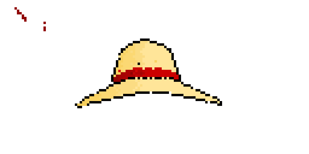 Straw hat pixel art