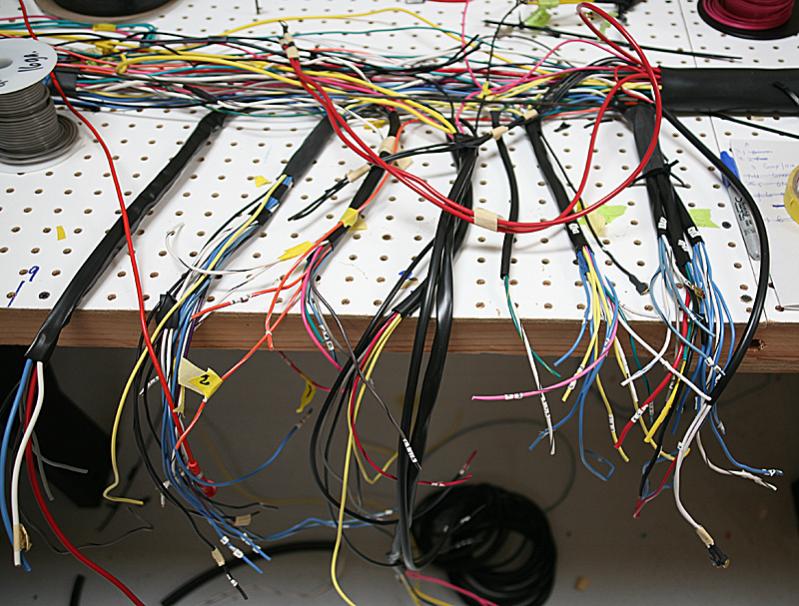 Making good progress on the wiring harness – Dino Restoration