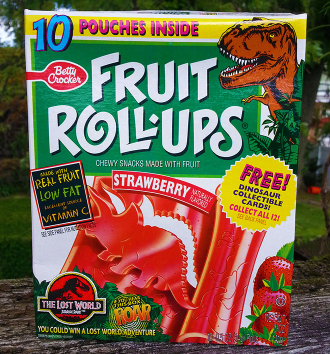 Jurassic Park Fruit RollUps from 1997! Dinosaur Dracula!