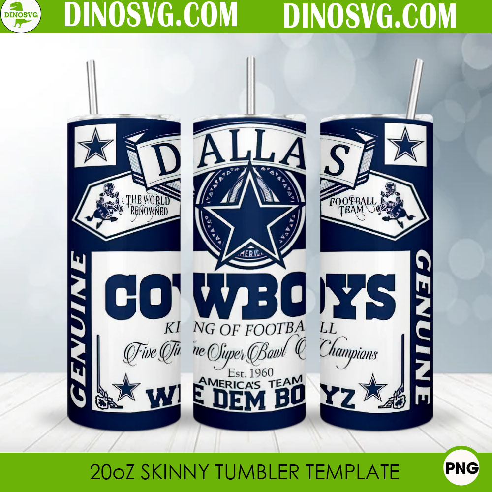 Dallas Cowboys King Of Football Tumbler Wrap Design, Cowboys Tumbler