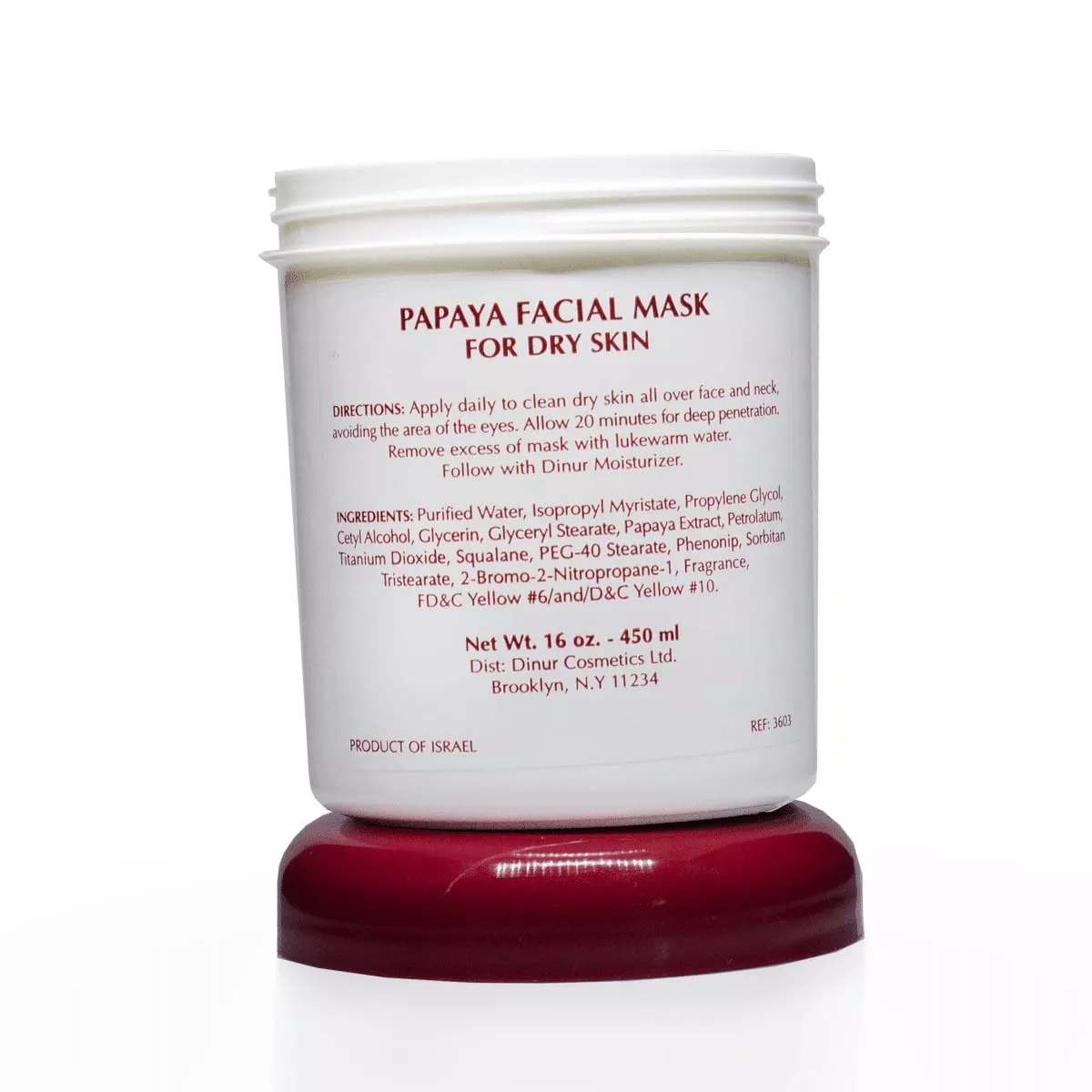 Papaya Facial Mask for Dry Skin Dinur Cosmetics