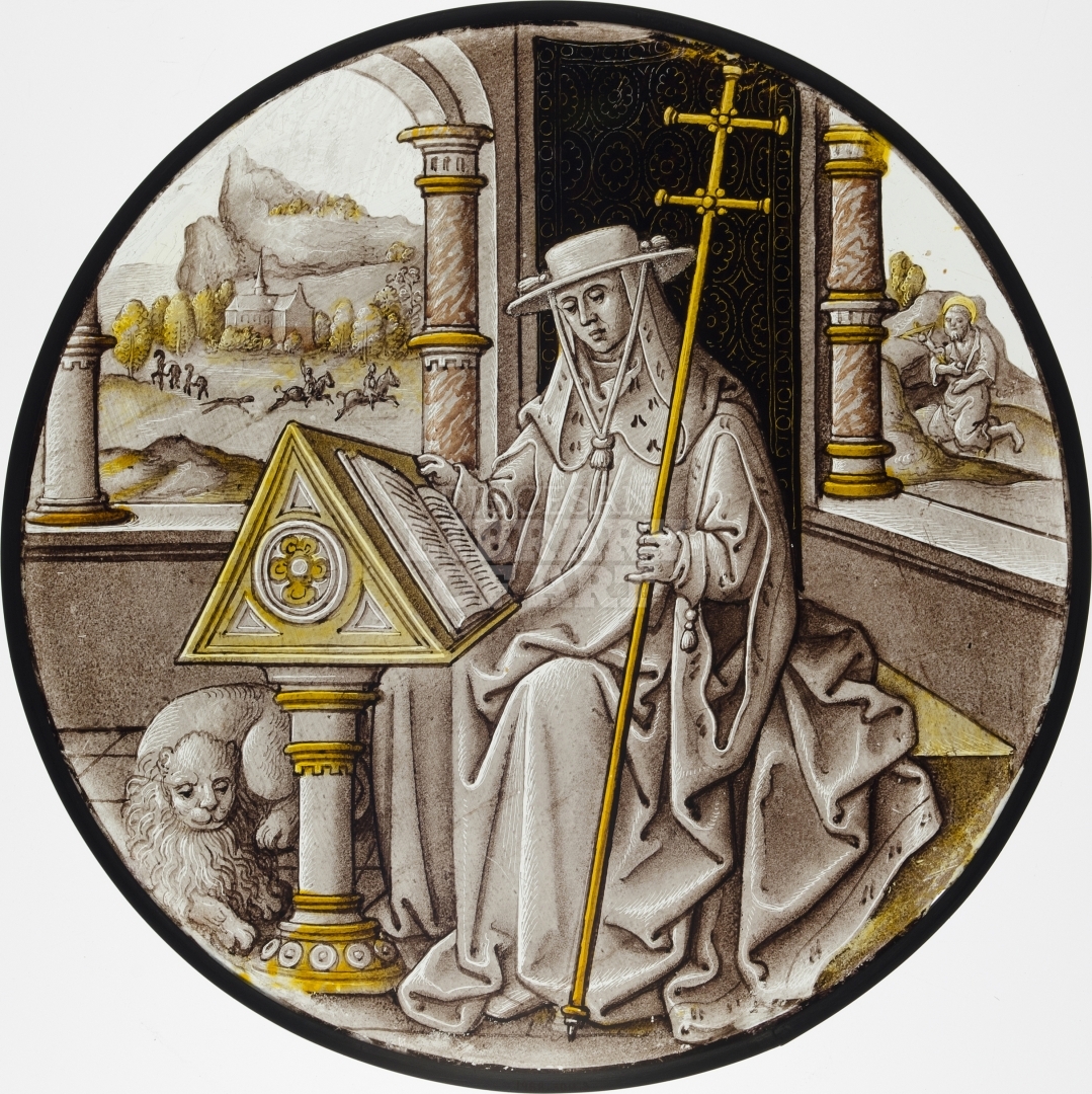 Diocesan Library of Art Roundel With Saint Jerome In His Study