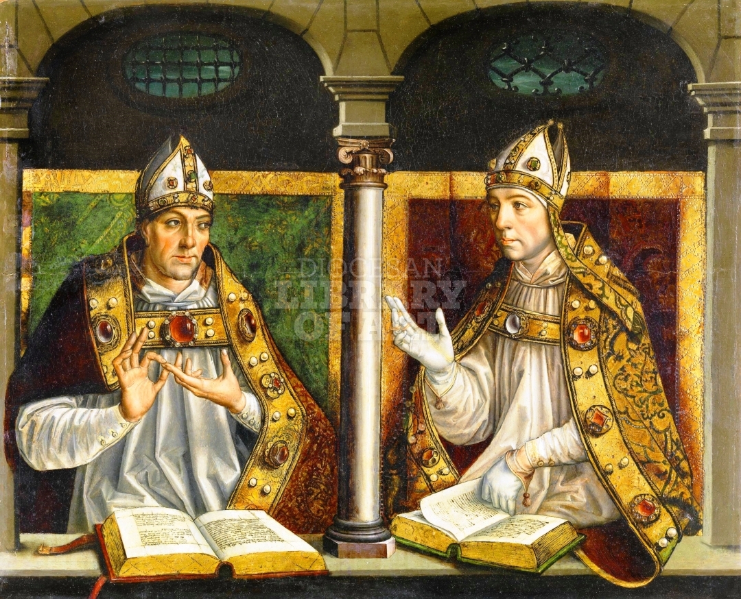 Diocesan Library of Art Saint Ambrose And Saint Augustine