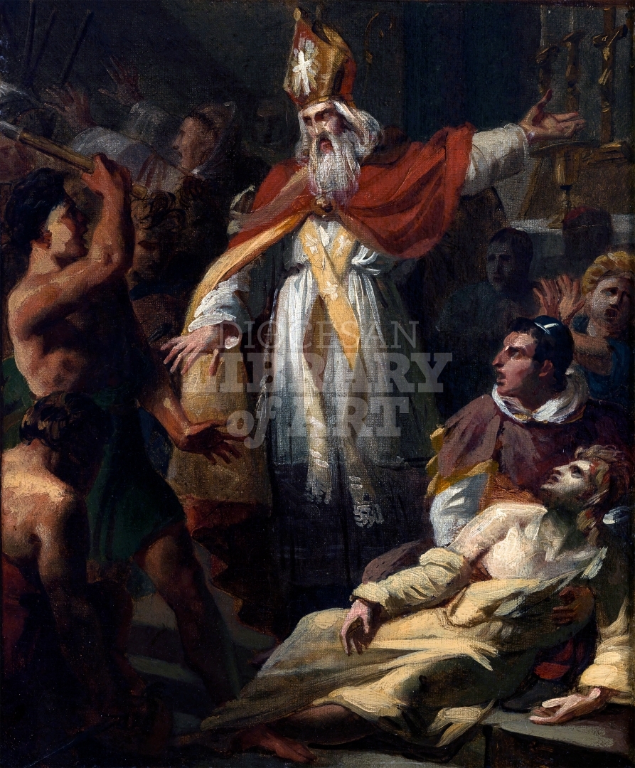Diocesan Library of Art Saint Ambrose Saving An Arian Priest From The