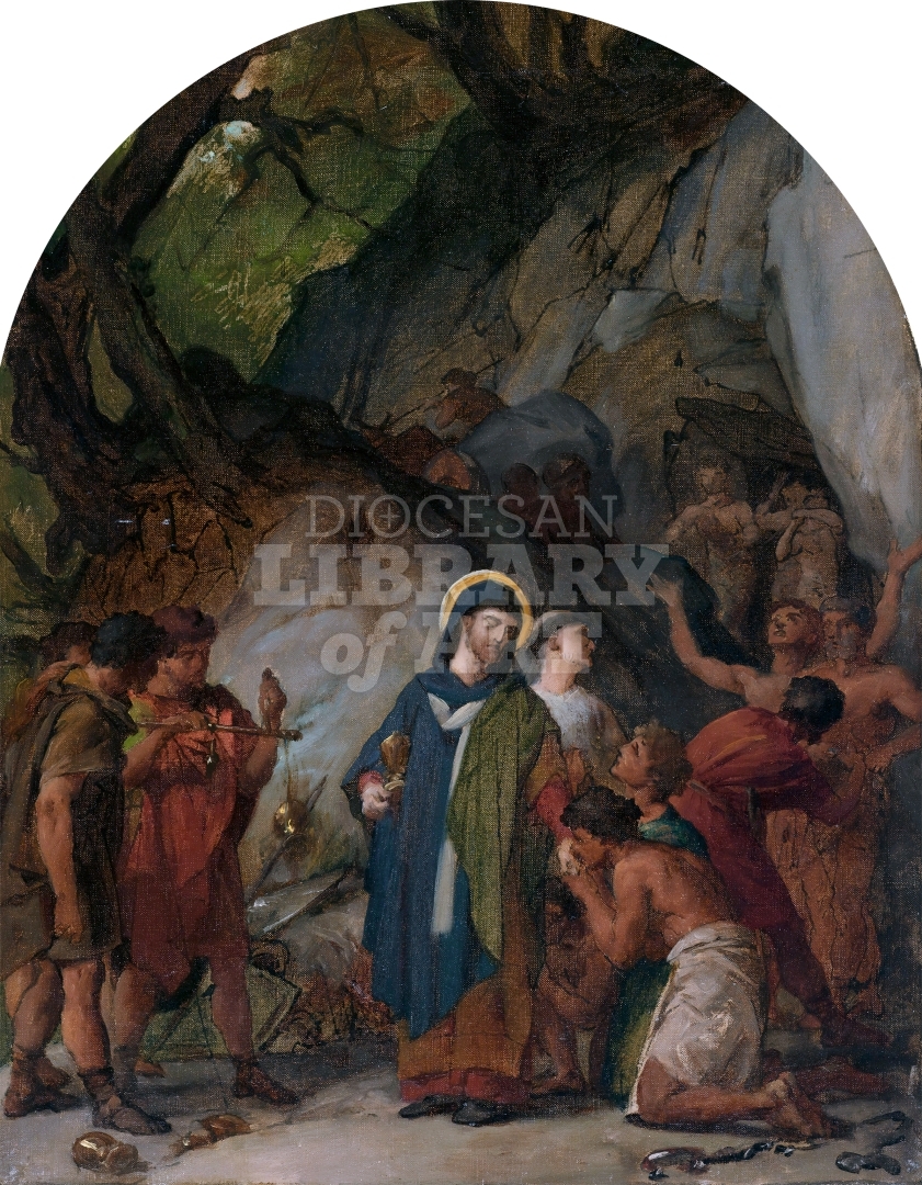 Diocesan Library of Art Saint Ambrose, of Milan, Delivers The Sacred Vessels Of His