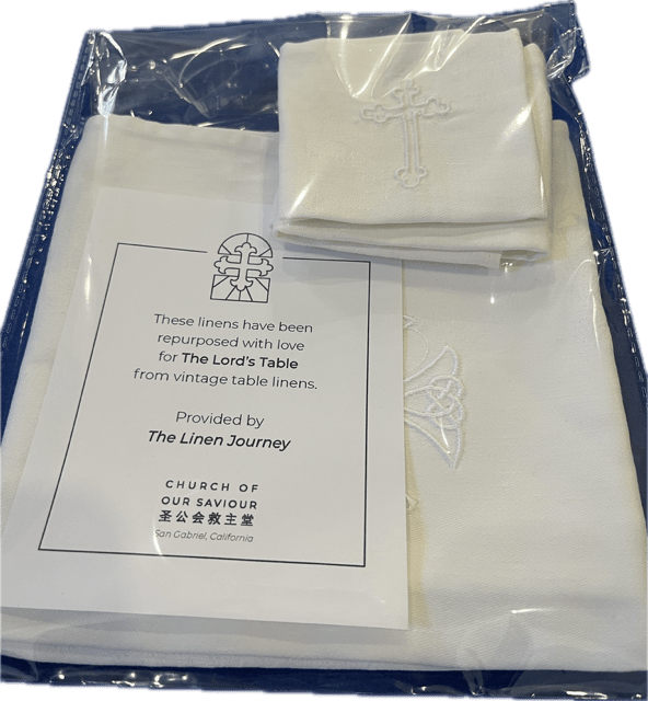 ‘Linen Journey’ sewers turn old tablecloths, napkins into altar linens