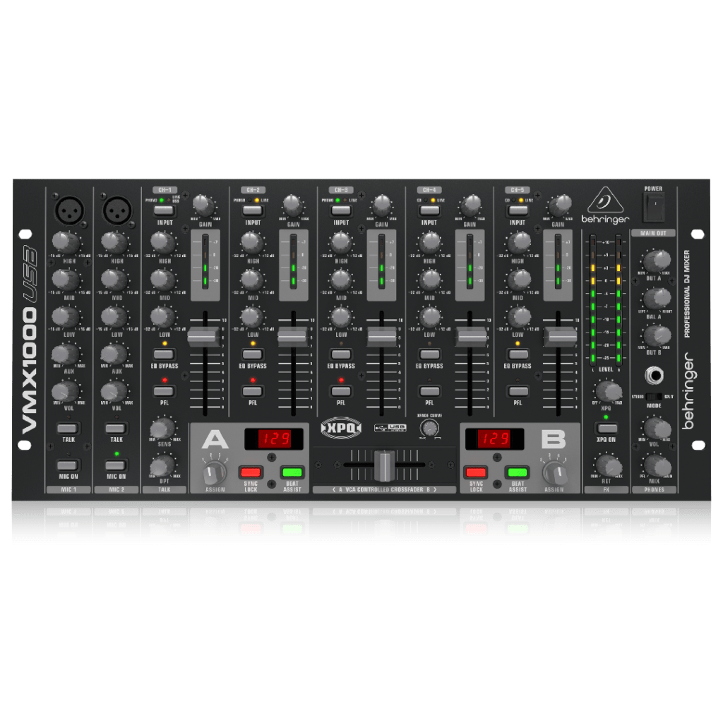 Behringer VMX1000USB DJ Mixer Diode A.I. Builtin USB interface