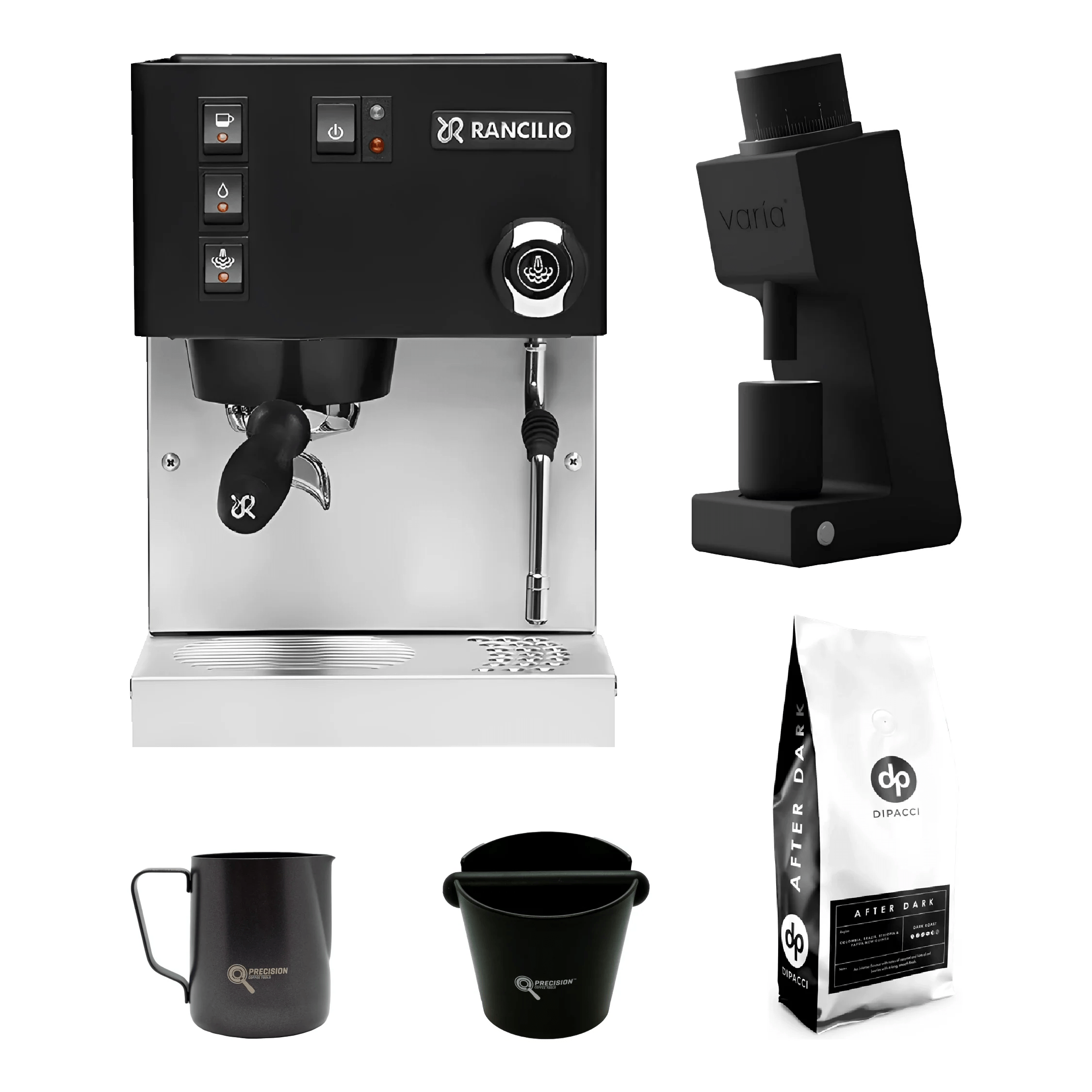 Rancilio Silvia V6 + Varia VS3 Coffee Grinder Gen 2 + 1kg After Dark B