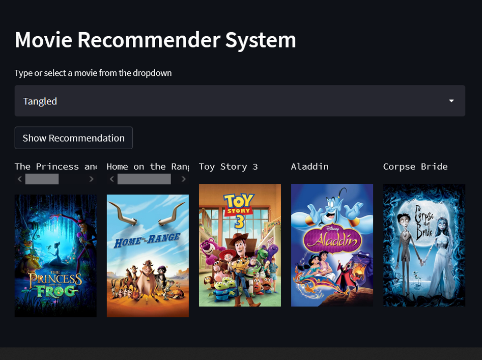 Movie System Using Content Based system