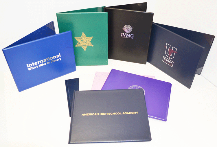 Custom Diploma Covers Padded Certificate folders wholesale