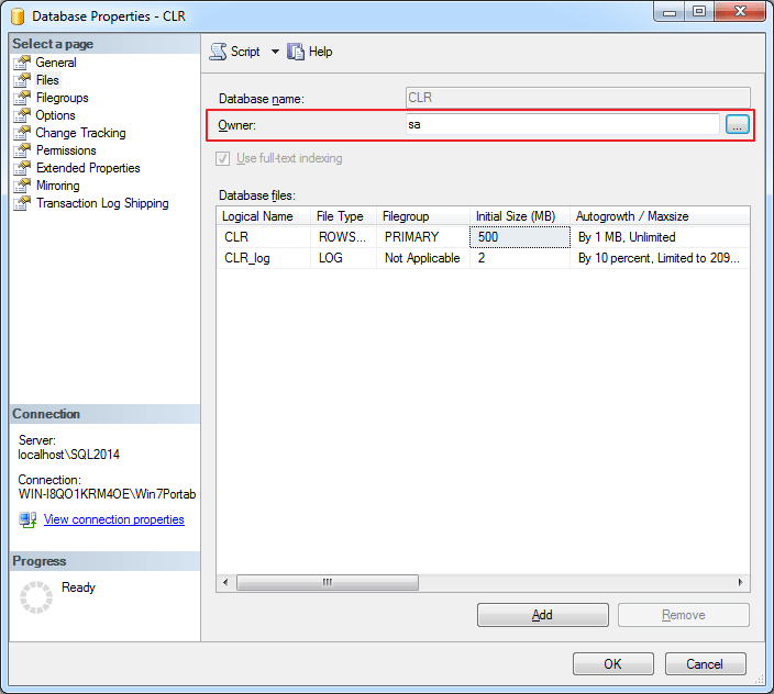 SQL Server The database owner SID recorded in the master database