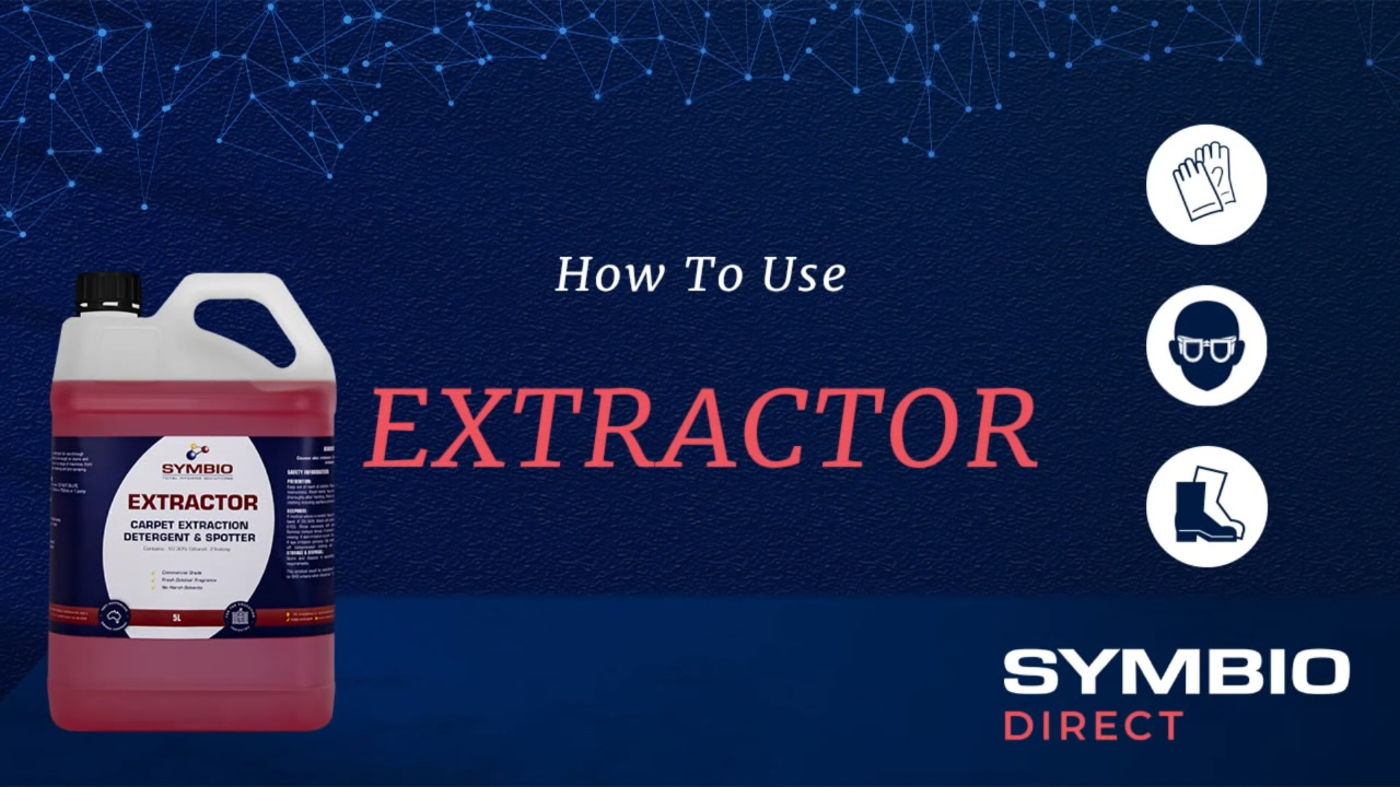 How To Use EXTRACTOR Carpet Extraction Detergent & Spotter Symbio