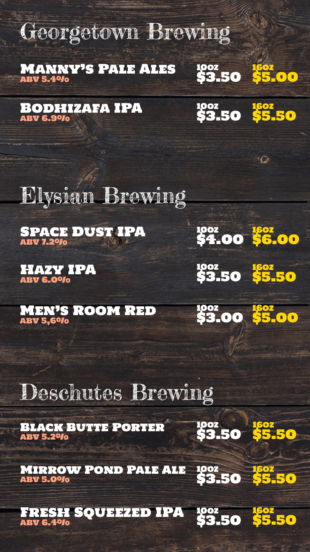 Digital Beer Lists Directable Digital Signage Affordable Digital