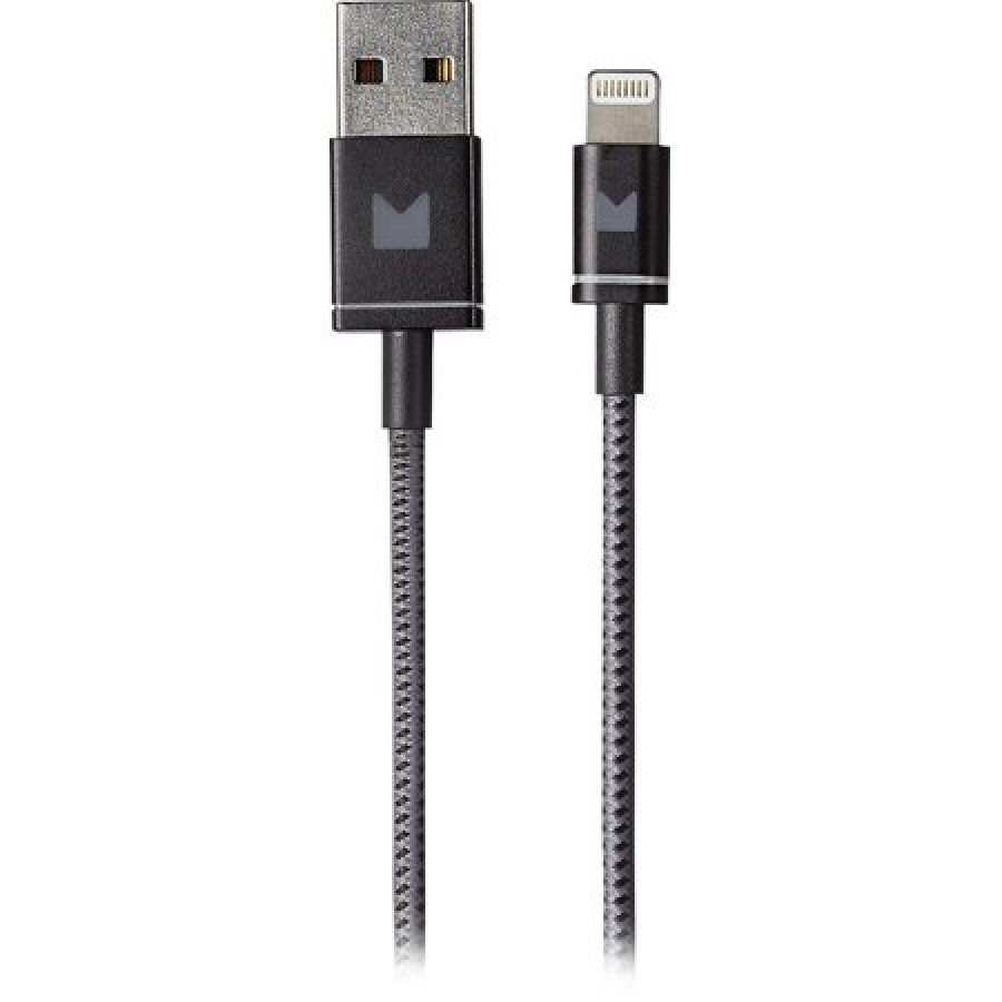 Modal 4' Braided Lightning Cable Gray/Black Cell Phone Repair