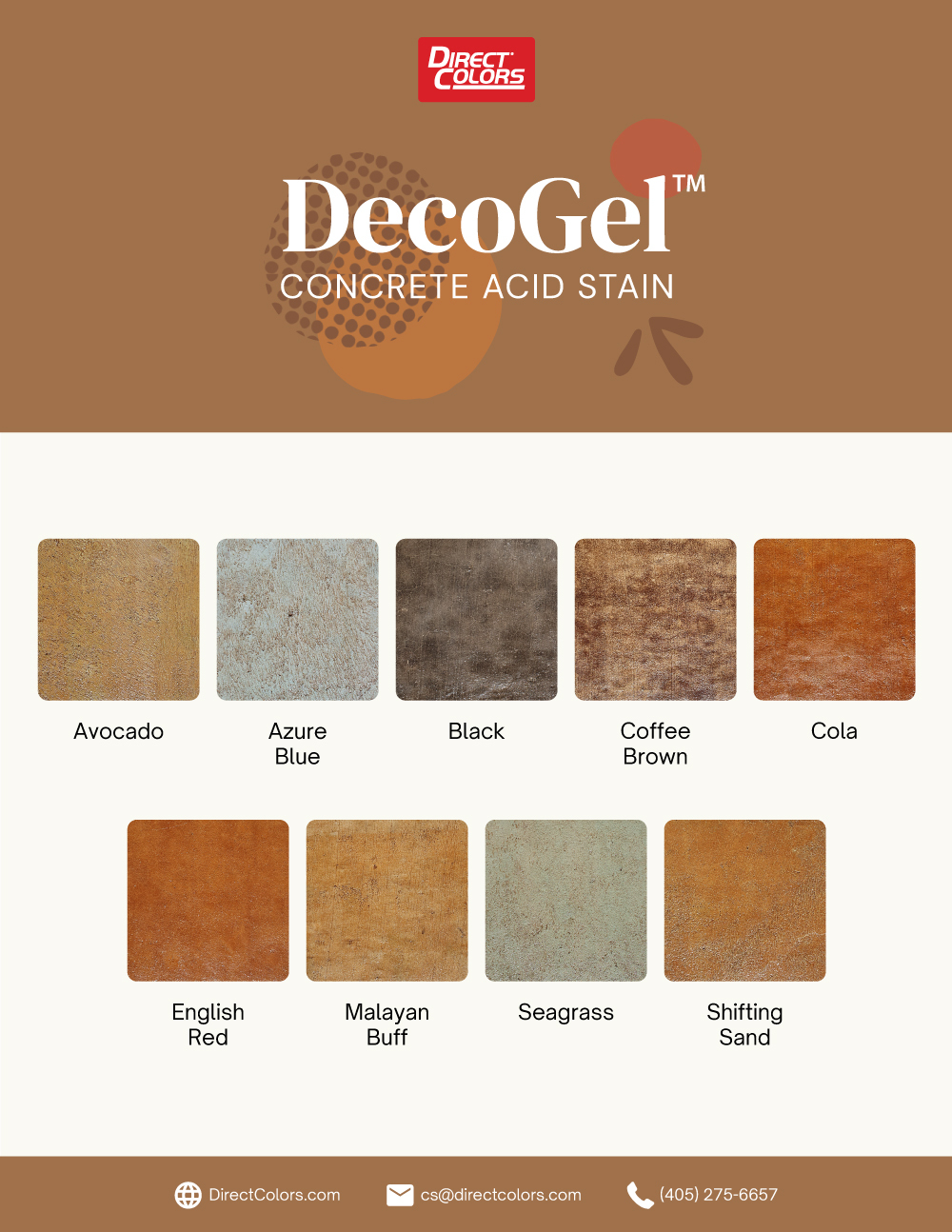 Deco Gel Concrete Acid Stain Direct Colors
