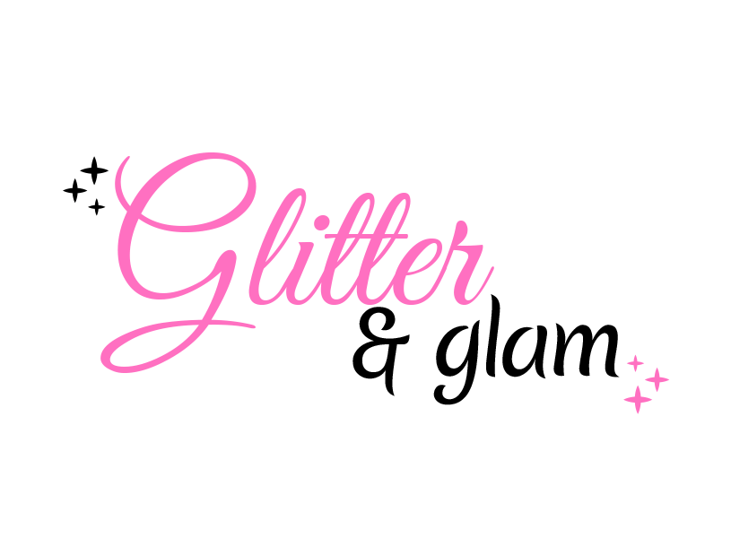 Glitter & Glam logo design Flyer design  Shop Visual identity