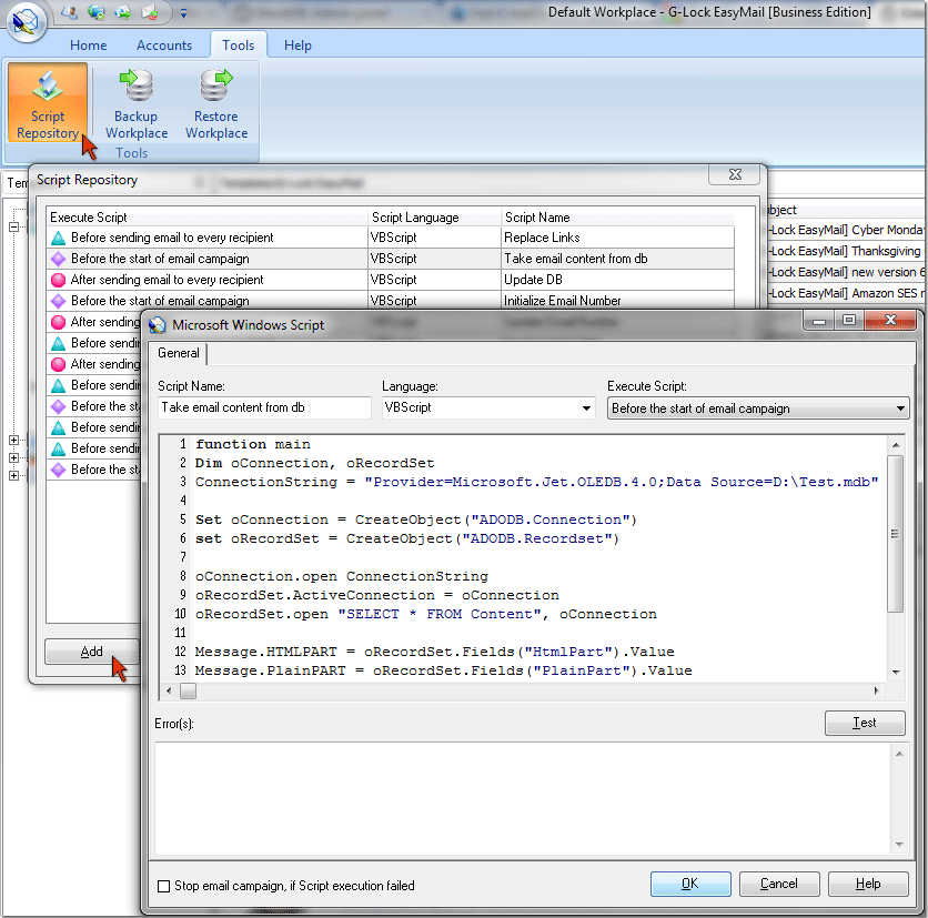 √ External Scripting Languages ® Bulk Email Software