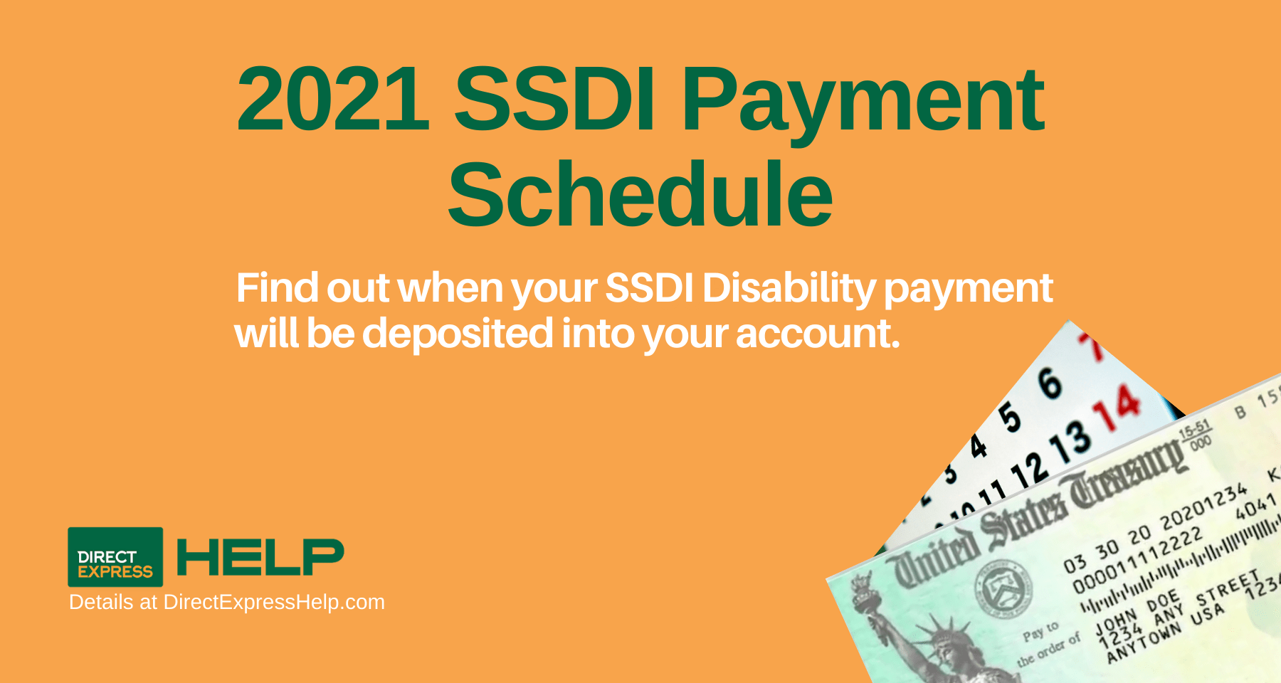 2021 SSDI Payment Schedule Direct Express Card Help