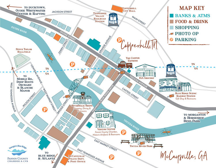 Discover Fun in the Copper Basin McCaysville and Copperhill DIRECTIONS