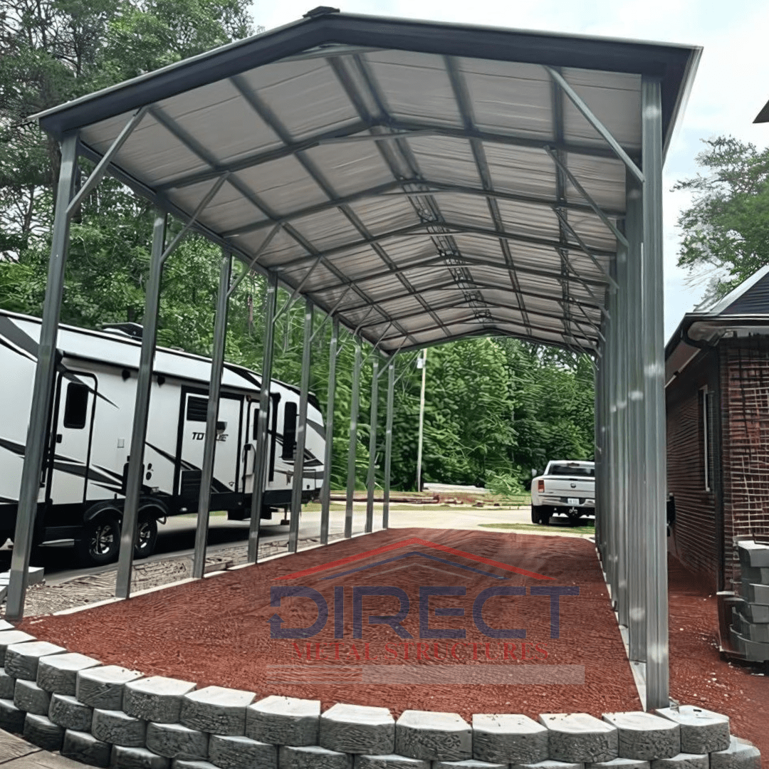 Vertical Roof Metal RV Covers Direct Metal Structures
