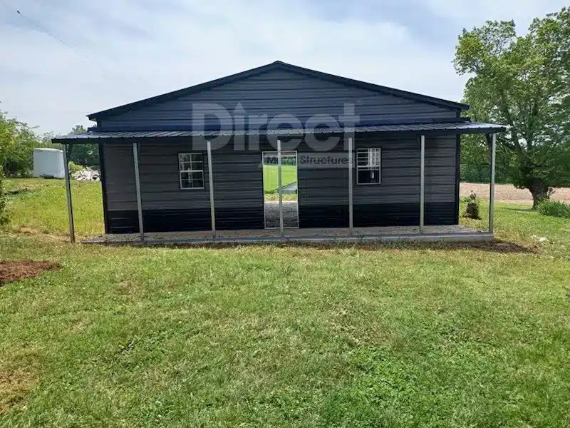 24x40x10 Metal Storage Shed with Lean To Direct Metal Structures