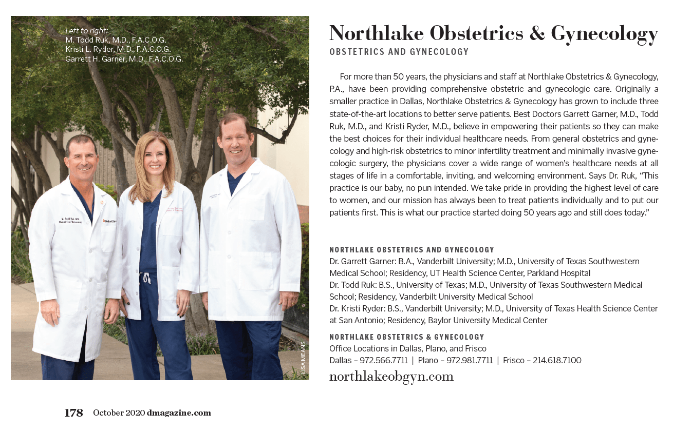 M. Todd Ruk GynecologyObstetrics Dallas D Magazine Directories