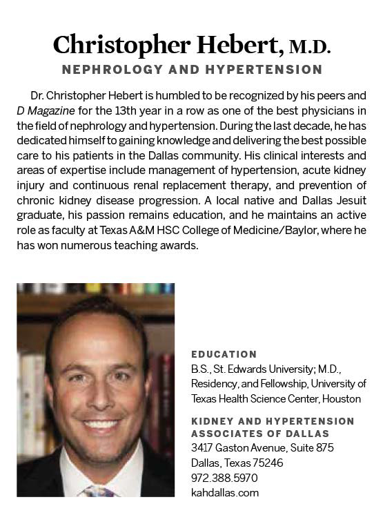 Christopher Hebert, M.D. NephrologyHypertension Dallas D