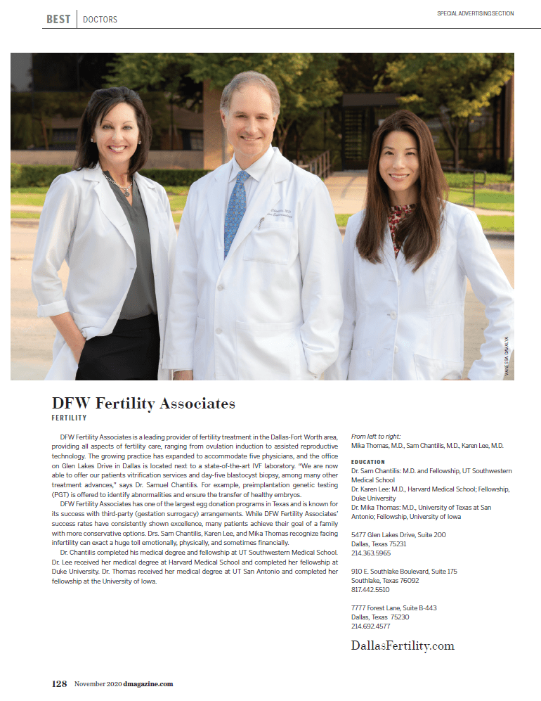 Mika Thomas, M.D. Infertility Dallas D Magazine Directories