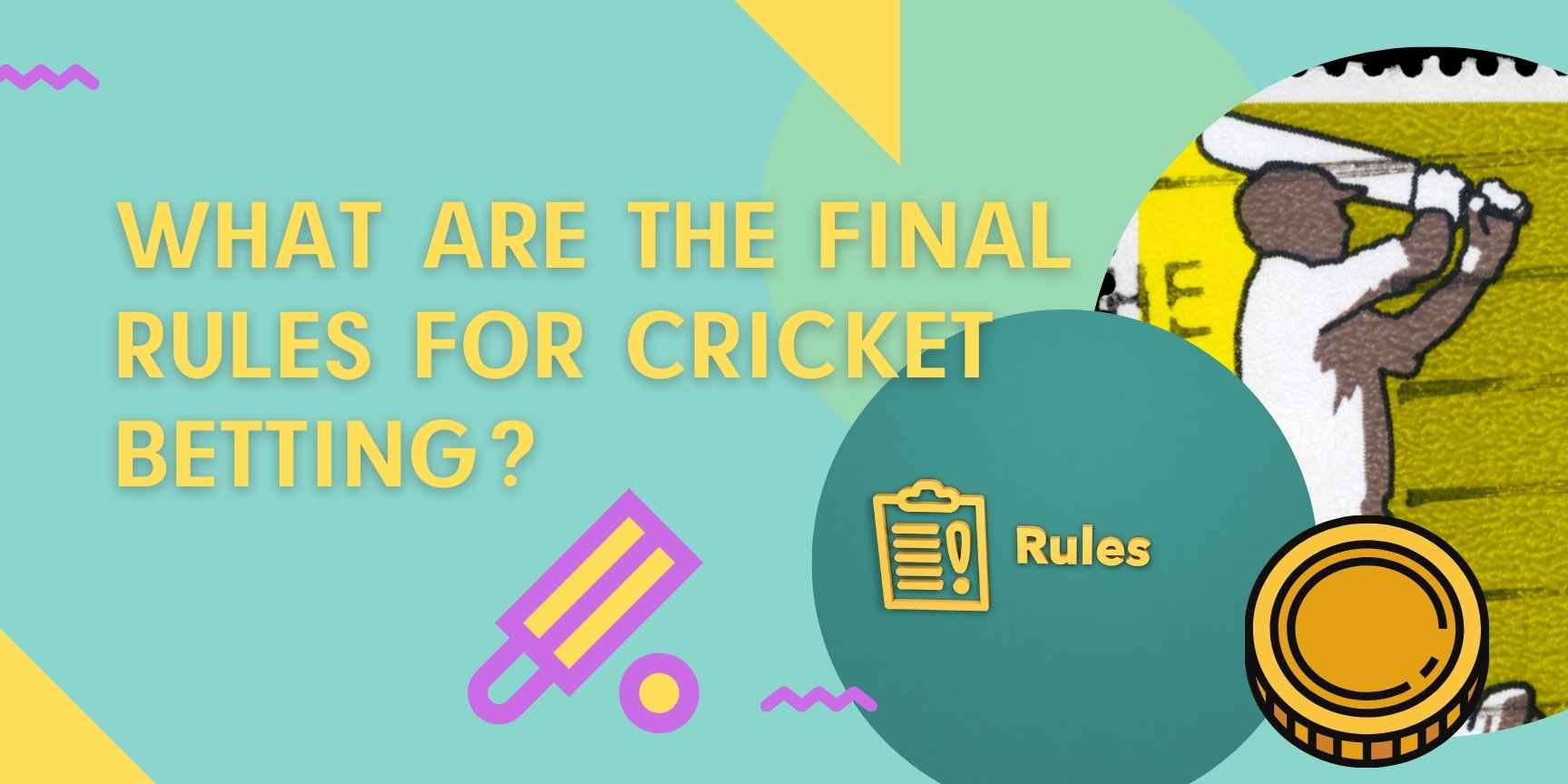 You should know the main rules to follow when playing cricket
