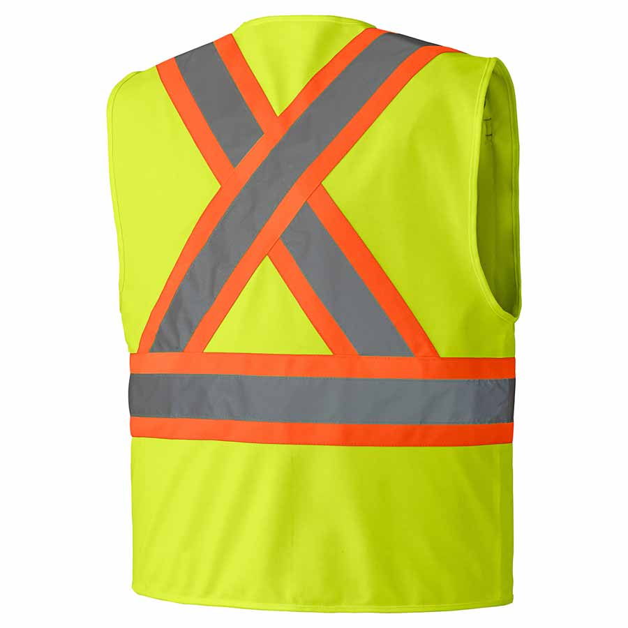 Hi Viz Zipper Front Safety Vest Direct Workwear