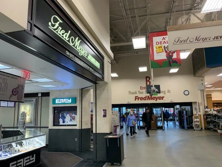 Fred Meyer fulfilling our quest to find the largest grocery store. In