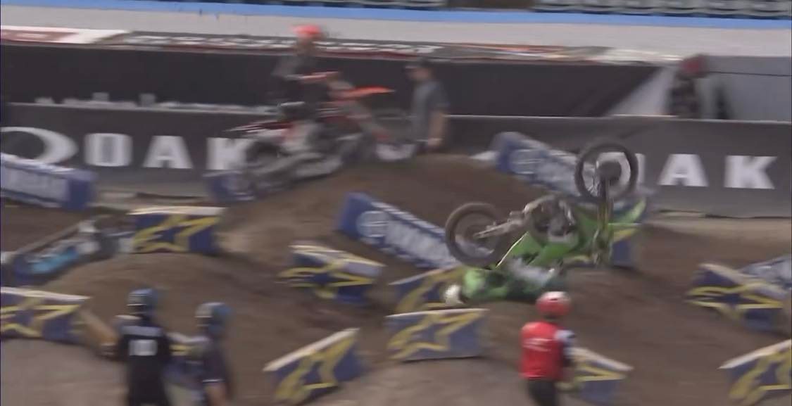 Video Cameron McAdoo Hard Crash Q1 Anaheim 2 Supercross