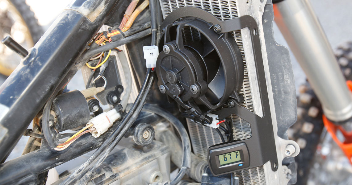 Trail Tech Digital Radiator Fan Kit Dirt Bike Test