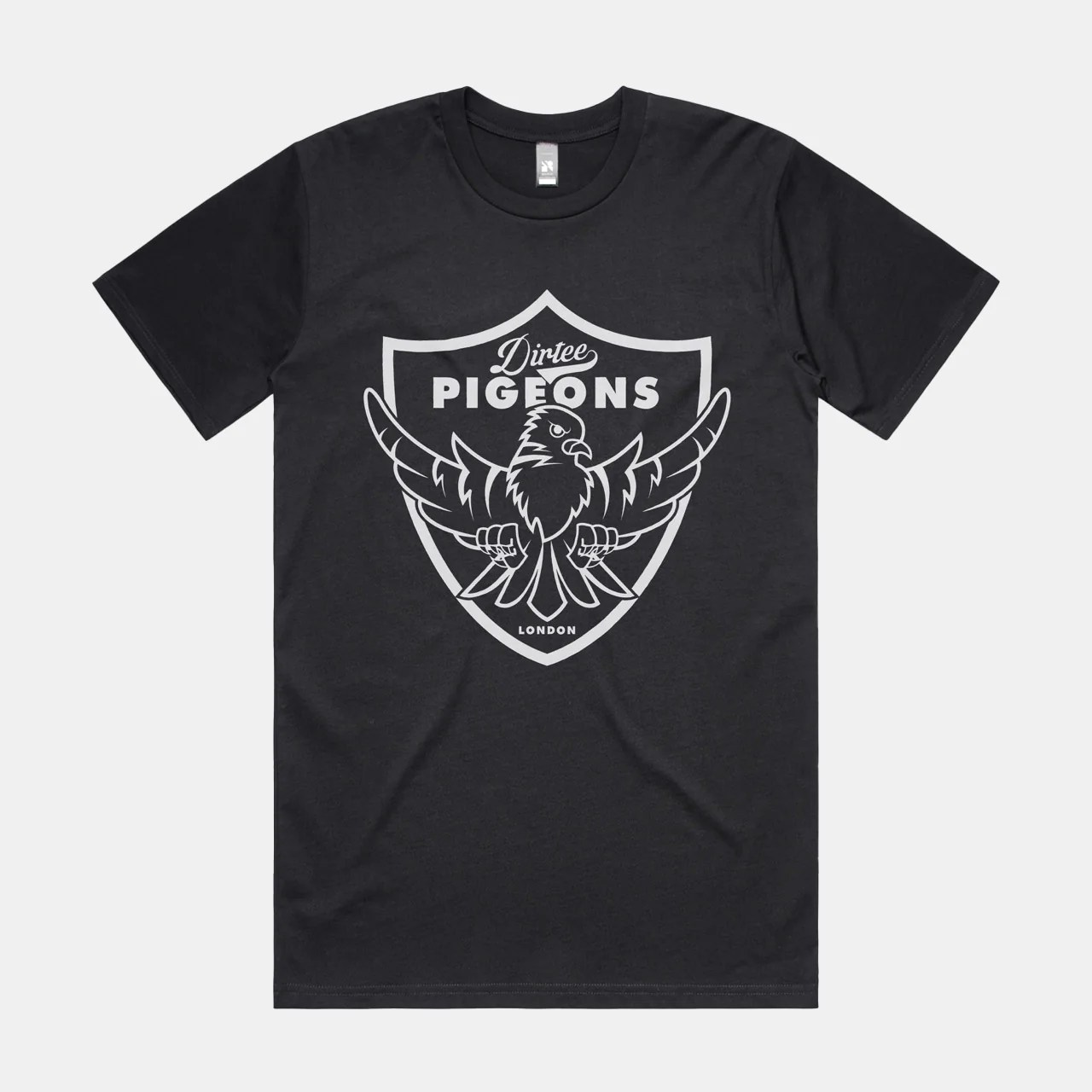 Dirtee Pigeons Varsity Black Tshirt