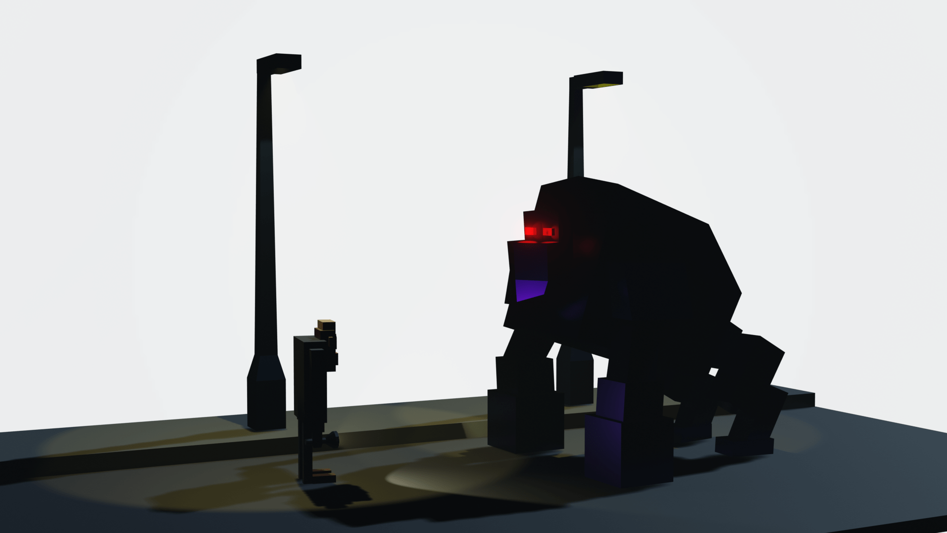 Man and Bot Blender Render