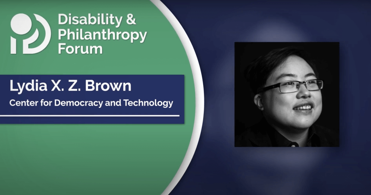 Lydia X. Z. Brown Addresses the Ableism of Algorithmic Technologies