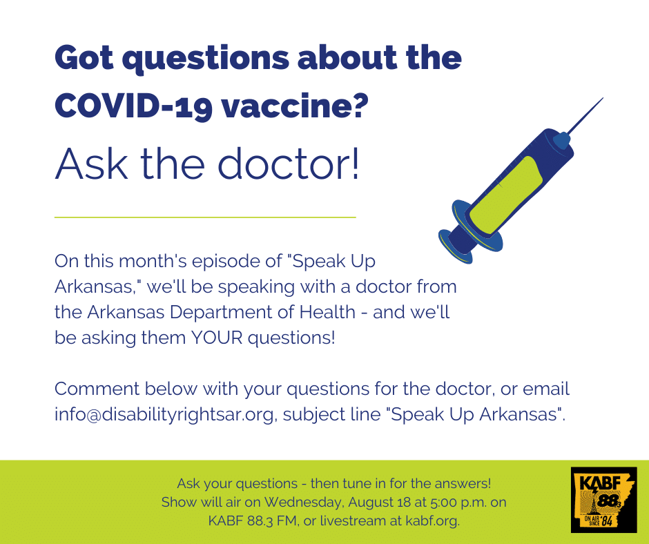 Questions about the COVID19 vaccine? Ask the doctor! Disability