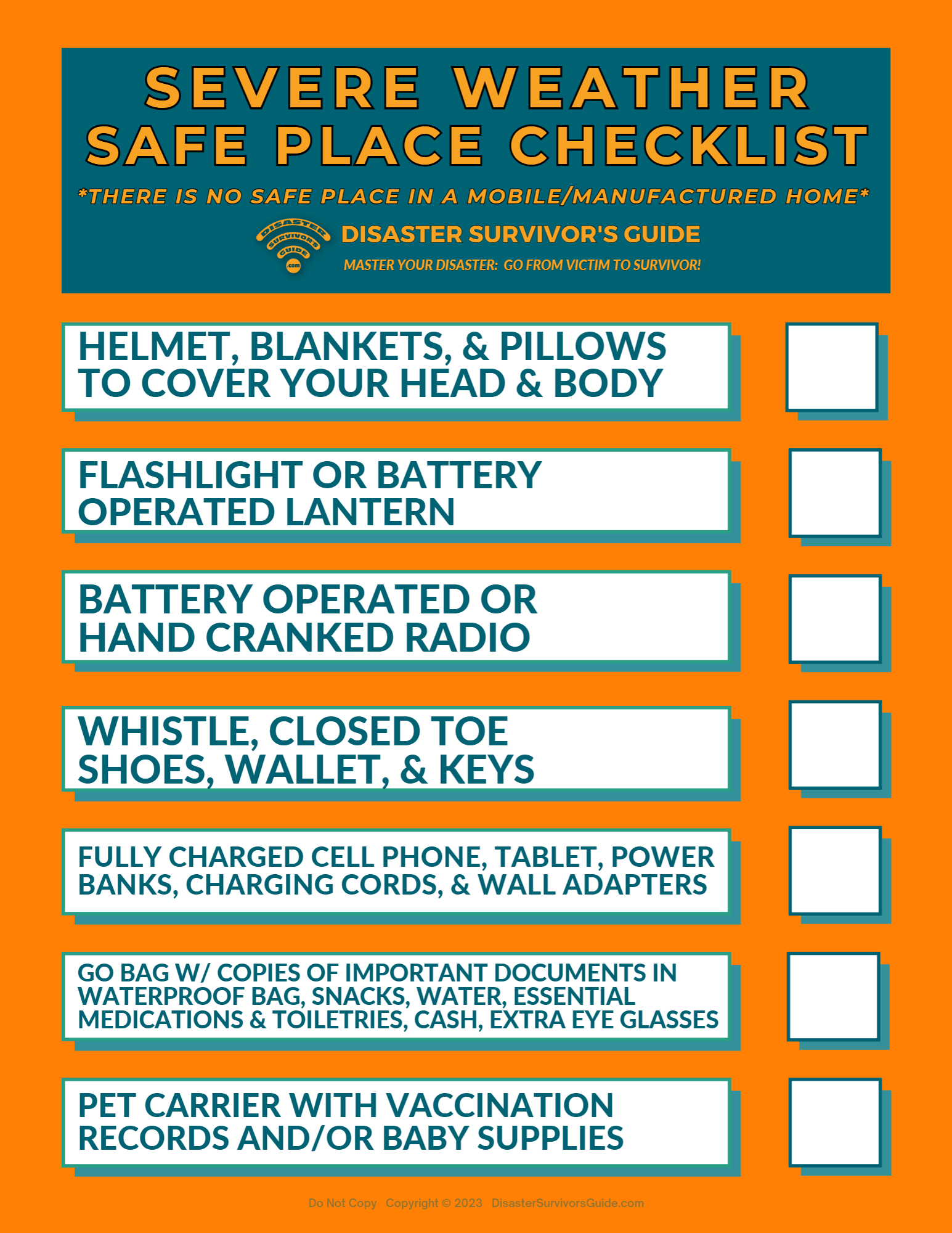 FREE Severe Weather Prep Guides Disaster Survivor's Guide