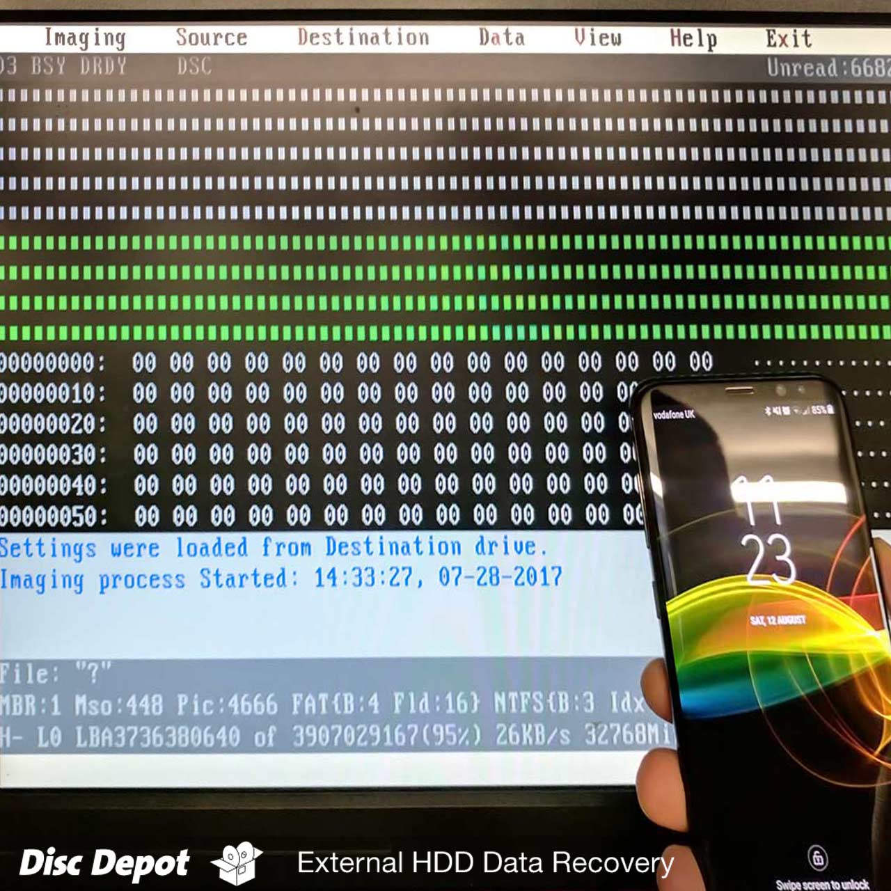 Data Recovery from External USB Hard Drive Disc Depot St