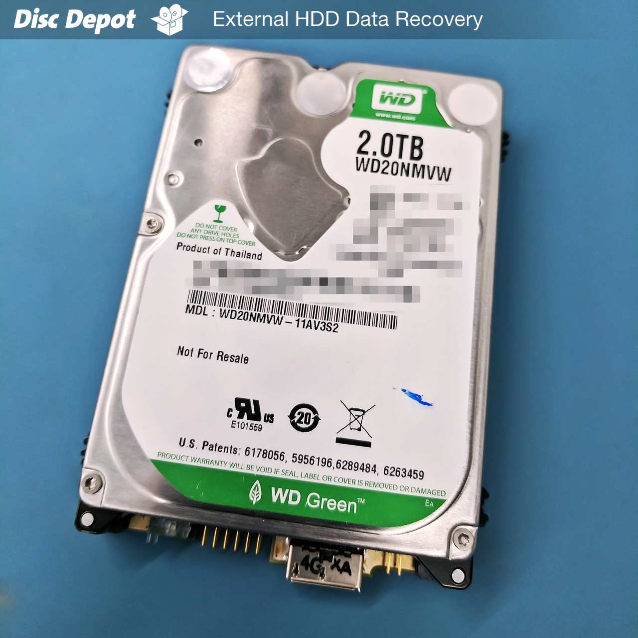 Data Recovery from External USB Hard Drive Disc Depot St
