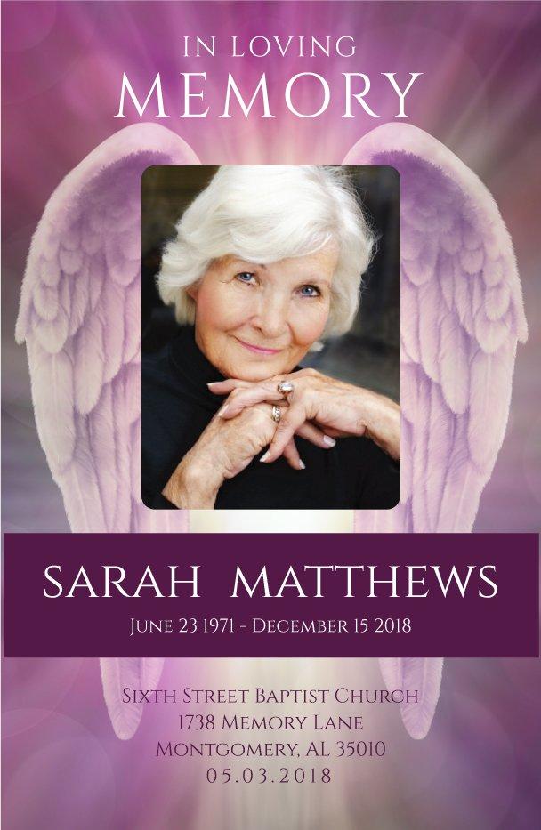 NoFold Memorial Program 2006 DisciplePress Memorial & Funeral Printing