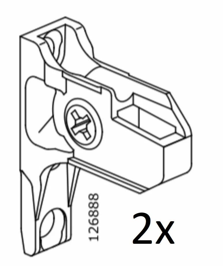 IKEA Part 126888 (2 pack) Replacement Furniture Parts Hardware Fitti