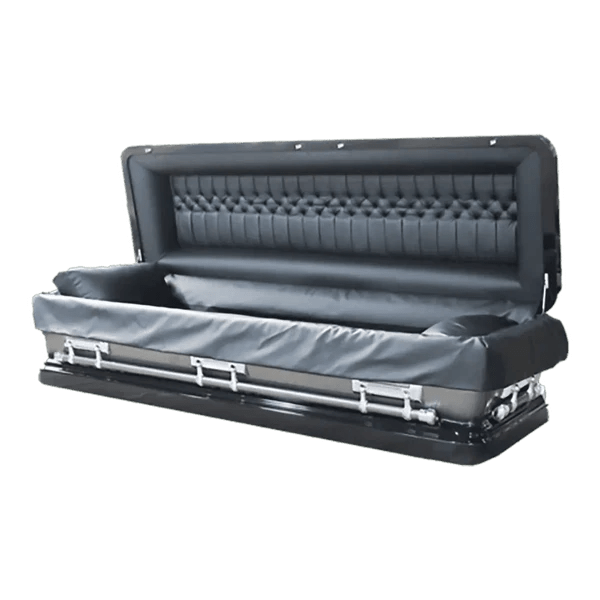 Ebony Casket Full Couch Discount Caskets Discount Caskets
