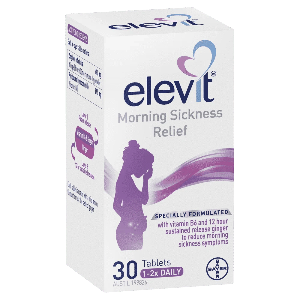 Elevit Morning Sickness Relief 30 Tablets Nausea Vomiting Pregnancy